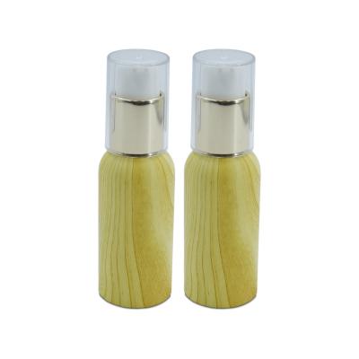 China 200ml Bamboo Cosmetic Containers 18/400 Airless Pump Cream Jar 18mm for sale