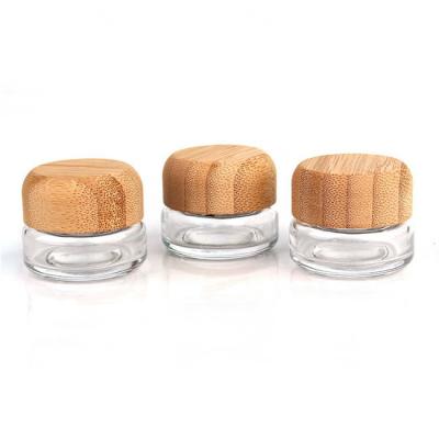 China 50g 2 Oz Empty Cosmetic Bottles Refillable Bamboo Airless Cream Jar ISO9001 for sale