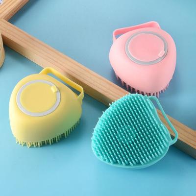 China Stocked Bathroom Puppy Pet Bath Massage Large Sweep Safety Soft Silicone Pet Accessories For Dogs Cats Tools for sale