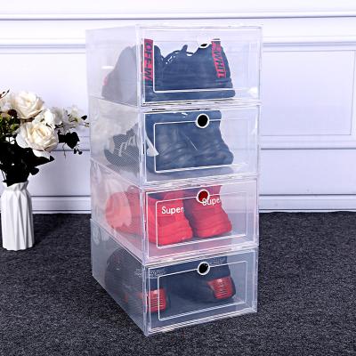 China Dustproof Antimoisture Collection Adjustable Clear Cabinet Organizer Storage Basketball Sneaker Plastic Storage Box (Other) for sale