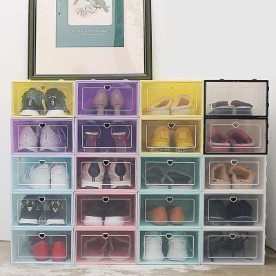 China High Lightweight Transparent Storage Shoes (Others) Combination Adjustable Shoe Cabinet Rack Dustproof Organizer Thickened Shoe Box for sale