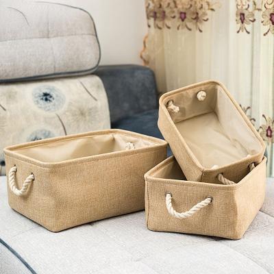 China Viable Multifunctional Fabric Foldable Portable Canvas Storage Box For Home for sale