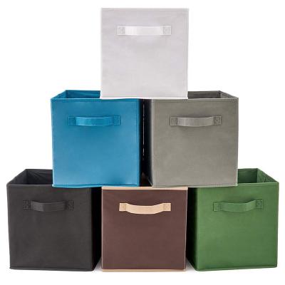 China Korea Hot Selling Household Fabric Cube Cloth Foldable Storage Bin Viable In Storage for sale