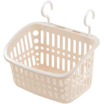 China Sustainable Household Over The Door Organizer Plastic Kitchen Bathroom Shower Storage Wall Hanging Baskets for sale