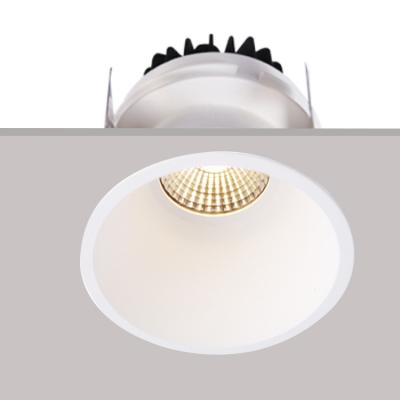 China Modern Design 10W Anti-glare Aluminum Alloy COB Lighting Bathroom Dimmable Trimless Downlight Ip54 Led Deep Ceiling Recessed Light for sale