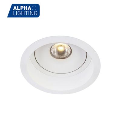 China Hotel recessed SAA CE aluminum alloy lamp housing and IP54 IPRating round led cob down light downlight for sale