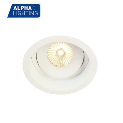 China Hotel Dimmable 8W Led Recessed Ceiling Lamp 12V IP54 Downlights ALPHA Lighting Texture White or Black Aluminum Alloy for sale