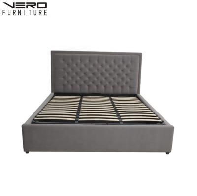 China Hotel Bedroom Furniture King Size Fabric Bed With Headboard Bedroom Furniture Good Design for sale