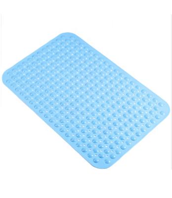 China Sustainable Blue Plastic Bath Mats Shower Anti-Slip Bathroom Mat Set for sale