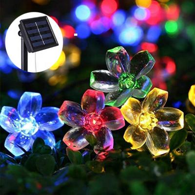 China Eco-friendly Christmas Garland String Light Solar Led Materials 5M 20LED Garden Cherry Blossom Led Fairy Lights for sale