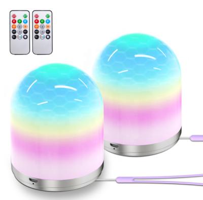 China Remote Control Smart Table Lamp Night Light Eco-friendly Portable Led Cheap Bedside Lamps for sale