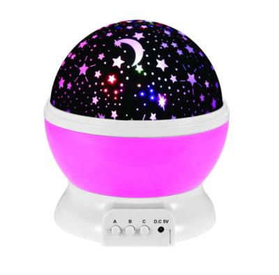 China Eco-friendly Novelty Multi Rotating Moon Sky Star Night Light Projectior Christmas LED Star Night Light For Kid for sale