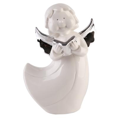 China Europe Hot Sale Home Decor Figure Baby Angel Ceramic Christmas Angel for sale