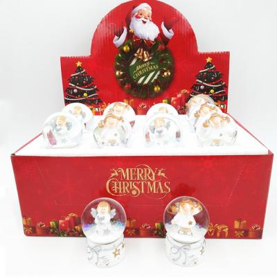 China Angel Snow Globe Gift Crystal Snow Globe Water Ball Europe Christmas Water Globes Resin Souvenir 45mm for sale