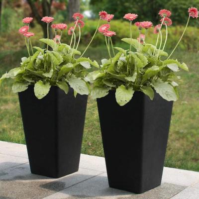 China Modern High Quality Outdoor Garden Flower Fiberglass Large Pot Decoration Floor Planter For Sale for sale