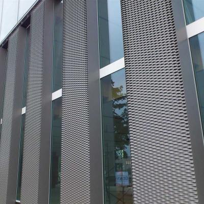 China Protective Aluminum Expanded Metal Mesh Decoration Mesh For Curtain Wall Metal Walkway Mesh for sale