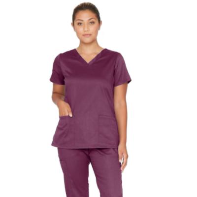 China Basics Unison Washable / Breathable / Antimicrobial Women Scrub Set Easy Care Top And Pants for sale