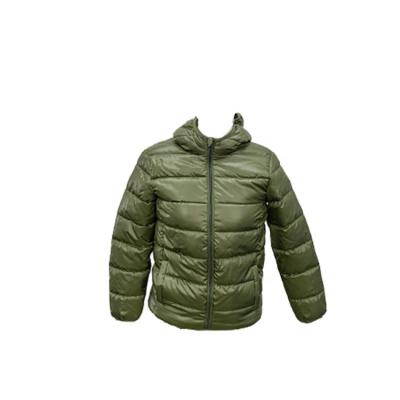 China Breathable Children's Girl's Autumn/Winter Dark Green Olive Down Woven Jackets for sale