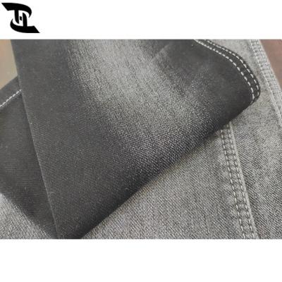 China Breathable Black Knitted Fake Denim Fabric With Colored Underside YH6263-2 for sale