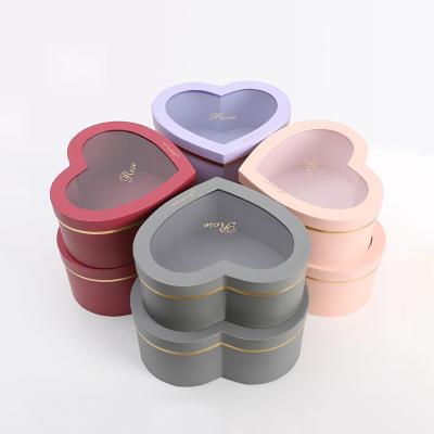 China Material Manufacturer Supply High Quality Recycled Heart Shaped Floral Packaging Boxes Luxury Gift Box for sale