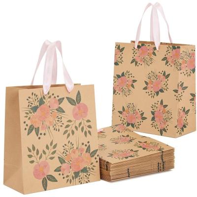 China Best Price Recyclable Custom Printed Small Brown Recycled Kraft Paper Shopping Bag for sale