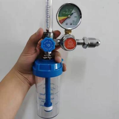 China Medical High Pressure Oxygen Regulator Flow Meter Oxygen Pressure Regulator Oxygen Inhaler With Gas Outlet Flow Meters for sale