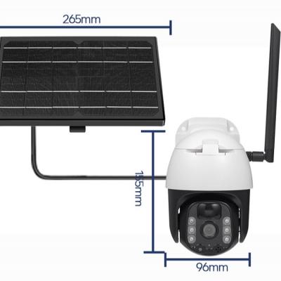 China Integrated Siren 2MP 4G Wireless CCTV PTZ WIFI Low Power Consumption IP Solar Powered Camera With PIR for sale