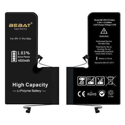 China Manufacturer Price Original Battery for iphone 11 pro max high capacity 4010mah 11.6*7.4*1cm for sale