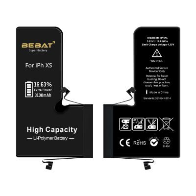 China Customers Customized Mobile Phone Battery Li-polymer Battery For iPhone XS 11.6*7.4*1cm for sale