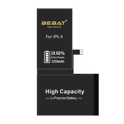 China Hot Sale Mobile Phone High Capacity Replacement Digital Battery For iPhone X for sale