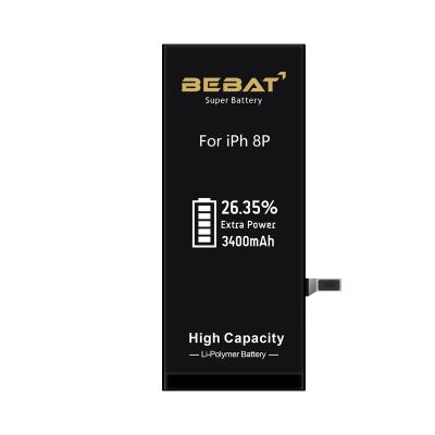 China New high capacity mobile phone upgrade 3400mah cellphone smartphone battery bateria for iPhone 8 plus for sale