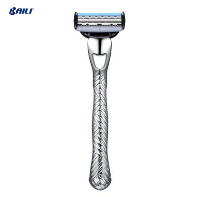 China New Body Stainless Steel Metal Shaving Blades No Disposable Shaving Razors for sale