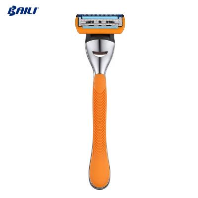 China New Baili System High Quality Metal Five Blade Razor Blades Private Variable Shaving Razor 5 Blades Shaving Razor for sale