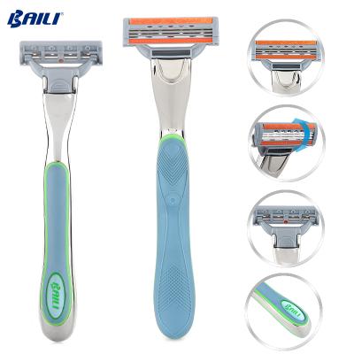 China Adjustable Five Blade Stainless Steel Five Blade Shaving Razor Cartridge Head for sale