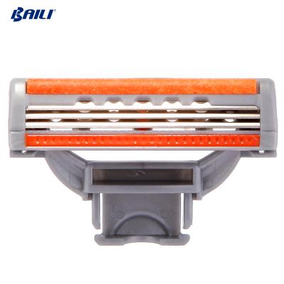 China Wet Shaving System 3 Blade Razor Blades Private Label Razor For Men Shaving for sale