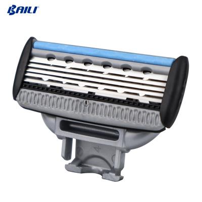 China 5 Blade Men Face Hair Remover 5 Blade Razor Cartridge Refill Blades System Metal Razor for sale