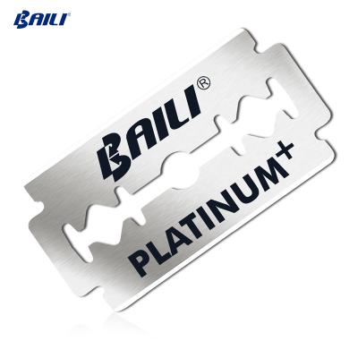 China Bargain Stainless Steel Double Edge Safety Razor Blade Custom Logo Blades For Man for sale