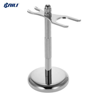 China Men Personal Care Metal Handle High Quality Material Shaving Razor And Brush Holder for sale