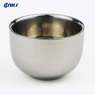 China Men Face Shaving Bowl Metal Shaving Soap Bowl Stainless Steel Shaving Gifts Shaving Cup for sale