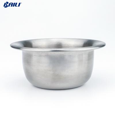 China Men Face Shaving Stainless Steel Soap Bowl With Custom Logo , Metal Shaving Bowl With Lid for sale