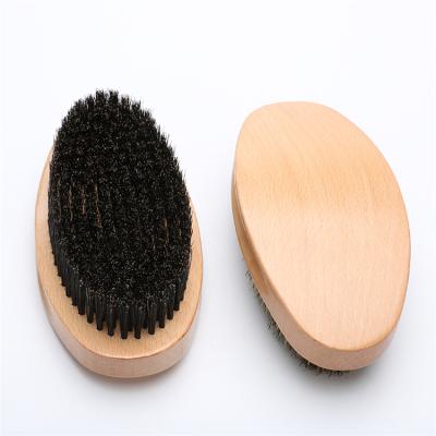 China Top Selling OEM 100% Natural Wooden Shaving Brush Boars Stiffens Wooden Black Men Beard Brush for sale