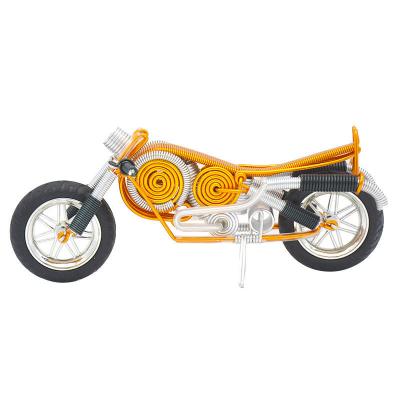 China China Handmade Aluminum Wire Motorcycle Metal Wire Opener Decoration Toy Motorcycle Model for sale