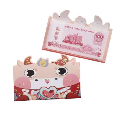 China New year of the ox cartoon red envelope 2021 decoration with personality and creativity, three-dimensional horizontal version for sale