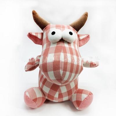 China Cute Rainbow Calf Toy 2021 New Big-Eyed Cow Soft Plush Doll Toy, New Year Mascot for sale