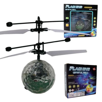 China Decoration Suspended Magic Smart Flying Ball Gold Probe Crystal Ball Induction Aircraft Toy for sale