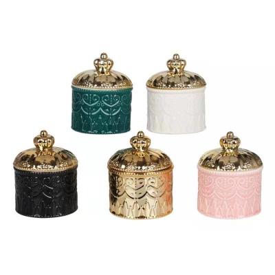 China 2021 Europe Storage Box Luxury Glass Jewelry Box Candle Glass Container for sale