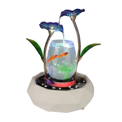 China European Creative Jewelry Ceramic Humidifying Fountain Aquarium Cabinet Living Room TV Decoration Furnishing Gift Craft for sale