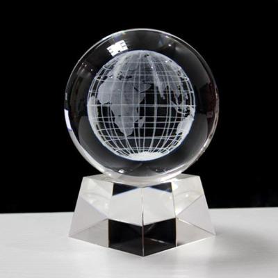 China Europe Wholesale Solid Crystal Ball / Cheap Glass Ball With Base For Gifts Customized Crystal Spheres With Base For Souvenirs Gifts for sale