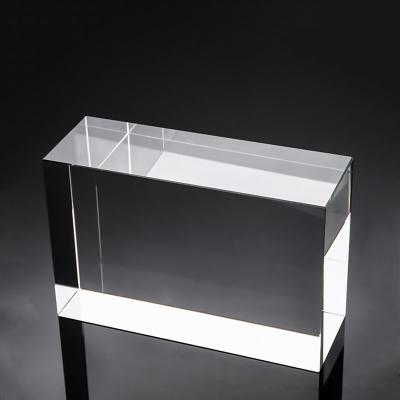 China Europe Crystal Square Glass Pillar Photography Support Shooting Thin Props Props Crystal Square Pillar Crystal Brick Base for sale