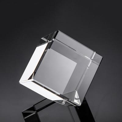 China Europe Wholesale K9 White Crystal Glass Blocks For 3D Laser Engraving Custom Crystal Photo Cubes for sale